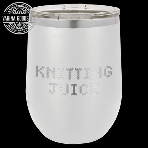Laser Engraved Knitting Juice Wine Tumbler